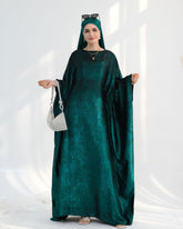 Satin Batwing Butterfly Abaya with Hijab